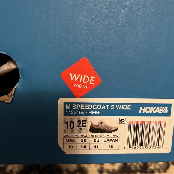 Hoka Speedgoat 5 Mens 10 Wide Harbor Mist/Black main image 4